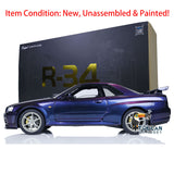 Capo RC Racing Car Model Body Parts Dark Night Purple for 1/8 Limited Edition Drift Vehicles GTR R34 with 2-Speed Transmission