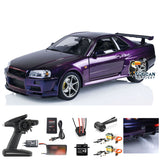 Capo 1/8 Metal 4x4 RC Racing Car Radio Controlled Drift Vehicle Model 4WD R34 RTR High-speed Light Sound GTR-R34