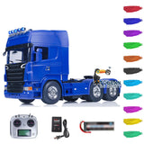 1/14 6X4 RC Tractor Truck Pianted Assembled Remote Control Electric Euipment Toy Car Hobby Model Sound Light Optional Verison