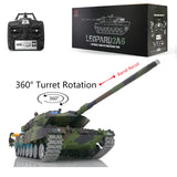 1/16 Scale TK7.0 Customized Ver Henglong Leopard2A6 RC RTR Tank 3889 Metal Tracks FPV Recoil Barrel 360 Turret Smoke Sound