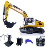 1/14 946 9CH Tracked RC Model Toys Remote Control Metal Hydraulic Excavator Vehicle Clamshell Bucket Ripper