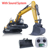 XDRC 1/14 945 Metal RC Hydraulic Excavator Remote Control Digger Assembled Painted Hobby Model Sound Light System
