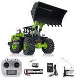 XDRC 1/14 Scale Metal Hydraulic RC Loader WA470 Remote Control Wheeled Trucks RTR Model W/ Light Sound Radio Battery