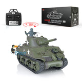 2.4G 1/16 Scale TK7.0 Henglong M4A3 Sherman Ready To Run Radio Controlled Tank 3898 360 Turret Plastic Tracks Sprockets Idlers