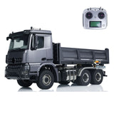 1/14 Hydraulic RC Dump Truck 6x6 Metal Radio Control Tipper Car 3-speed Gearbox with Light Sound System Differential Lock Axles