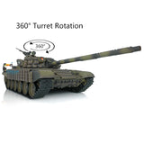 Heng Long Tank 1:16 TK7.0 T72 Remote Control Tank 3939 Ready To Run 360 Turret Plastic Tracks Sprockets Idlers Smoke Sound