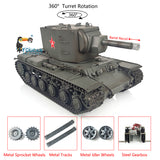 Henglong 1/16 TK7.0 Soviet KV-2 Ready To Run Radio Controlled Tank 3949 360 Turret Smoke Sound Metal Tracks Sprockets Idlers