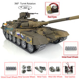 Customized Ver Henglong 1/16 TK7.0 Russian T90 Ready To Run Remote Controlled Tank 3938 W/ 360 Metal Road Wheels Red Eyes