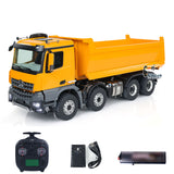 1/14 Kabolite 8X8 RC Hydraulic Tipper Car K3366 Metal Remote Control Dump Trucks with Light Sound System 2-Speed Transmission