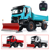 1/14 RC Hydraulic Dumper Truck 4x4 Metal Remote Control Tipper Car Snow Shovel with Hydraulic System Sound & Light System Painted