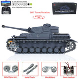 1/16 Scale TK7.0 Upgraded Henglong Panzer IV F2 RTR RC FPV Model Tank 3859 360 Turret Tracks Sprockets Idlers Road Wheels