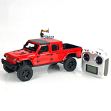 RC 1/10 Scale Jeep Gladiator Rubicon RTR Crawler 4x4 Lights Sound Smoke 2 Speeds Long Wheelbase Climbing Chassis Differential Locks
