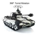 Henglong 1/16 Scale TK7.0 Plastic German King Tiger Ready To Run Remote Controlled Tank 3888A 360 Turret Tracks Sprockets Smoke