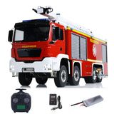 1/14 Remote Control  Fire Truck Metal Chassis Snozzle High-reach Extendable Turret 8x4 RC Vehicle