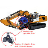 1/14 946-3 10CH Hydraulic RC Excavator Remote Control Construction Vehicle Metal Ripper Clamshell Bucket Toys