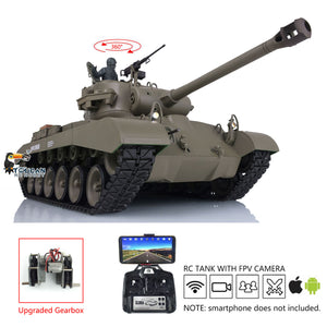 1/16 TK7.0 Henglong FPV M26 Ready To Run Radio Controlled Plastic Version Model Tank 3838 With 360 Turret Gearbox Barrel Recoil