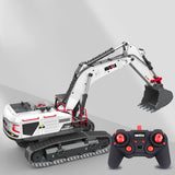 1/14 HUINA Metal RC Excavator Model 1594 Radio Light Battery 22CH Sound Toys Gift for Adults Children DIY Model