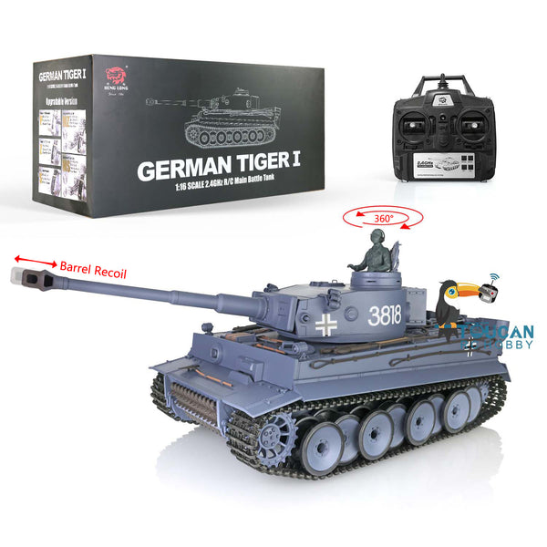 1/16 TK7.0 Henglong Plastic German Tiger I IR BB RTR RC Tank 3818 W/ 3 –  toucanhobby