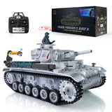 1/16 Scale TK7.0 Customized Version Henglong Panzer III H Ready To Run RC Model Tank 3849 Metal Tracks Wheels Smoke Sound BB IR