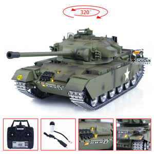 1:16 RC Tank British Centurion MK5 Remote Control Battle Tanks Metal Tracks Smoke Unit 61*21.5*20cm Painted and Assembled