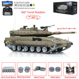 Heng Long Remote Control Tank 1/16 IDF Merkava MK IV Professional Edition RC Tanks Barrel Recoil Radio Battery RTR Toys Model