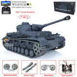 1/16 Scale TK7.0 Upgraded Henglong Panzer IV F2 RTR RC FPV Model Tank 3859 360 Turret Tracks Sprockets Idlers Road Wheels