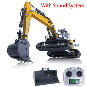 XDRC 1/14 945 Metal RC Hydraulic Excavator Remote Control Digger Assembled Painted Hobby Model Sound Light System