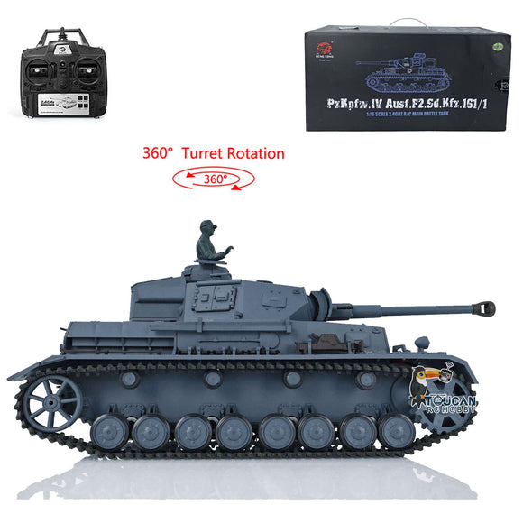 2.4G Henglong 1/16 TK7.0 Plastic German Panzer IV F2 RTR RC BB IR Model Tank 3859 W/ 360 Turret Tracks Sprockets Idlers Sound