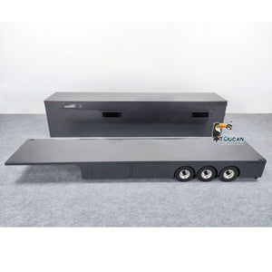 2in1 1:14 Metal 3 Axles Container Semi-Trailer for RC Tractor Truck Radio Control Car Hobby Modle Electric Lifting Legs