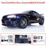 Capo RC Racing Car Model Body Parts Dark Night Purple for 1/8 Limited Edition Drift Vehicles GTR R34 with 2-Speed Transmission