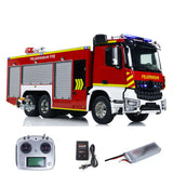 1/14 RC Fire Vehicles 6x4 Remote Control Fire Fighting Truck 3-speed Gearbox Lighting and Sound System Assembled Painted