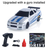 4304A 2.4GHz 1/43 RC Drift Car 4WD High Speed Racing Vehicles RTR Mini Car Toy Model Radio Battery Lights Gyroscope