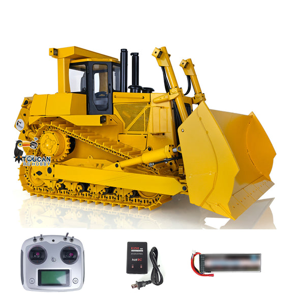 JDMODEL Metal 1/14 RC Bulldozer Hydraulic DXR2 Remote Controlled D10T Tracked Dozer Model 685*356*323MM 3T Sound System