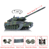 Henglong 1/16 Scale TK7.0 Metal German Leopard2A6 Ready To Run Remote Controlled Tank 3889 Barrel Recoil Tracks Sprockets Idlers