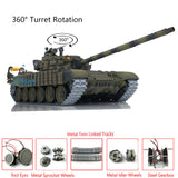 Henglong Remote Controlled Ready To Run 1:16 TK7.0 Russian T72 BB IR Tank 3939 Red Eyes Toys Metal Tracks Sprockets Idlers