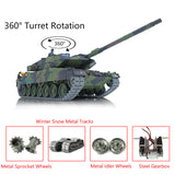 2.4G Henglong 1/16 Scale TK7.0 Leopard2A6 RTR RC BB IR Tank 3889 W/ 360 Turret Metal Idlers Tracks Sprockets Smoke Sound