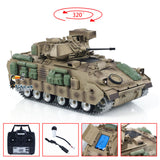 TD 1/16 Military RC Tank M2A2 Radio Control Panzer Combat Vehicles Bradley Metal Tracks Painted and Assembled 44*20.8*20cm
