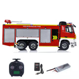 1/14 RC Fire Vehicles 6x4 Remote Control Fire Fighting Truck 3-speed Gearbox Lighting and Sound System Assembled Painted