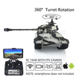 1/16 Scale TK7.0 Henglong Upgraded FPV German King Tiger RTR RC BB IR Tank 3888A 360 Turret Metal Tracks Sprockets Idlers Wheels