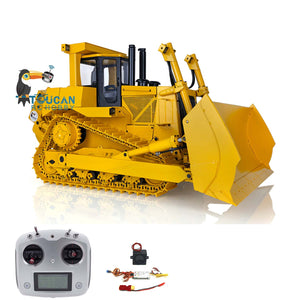 Metal 1/14 Scale RC Hydraulic Bulldozer DXR2 Remote Control Dozer Model W/ New Sound Module Motor ESC Servo Light System