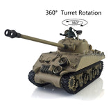 2.4G 1/16 Scale TK7.0 Henglong M4A3 Sherman Ready To Run Radio Controlled Tank 3898 360 Turret Plastic Tracks Sprockets Idlers