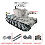 Henglong 1/16 TK7.0 Soviet KV-2 Ready To Run Radio Controlled Tank 3949 360 Turret Smoke Sound Metal Tracks Sprockets Idlers