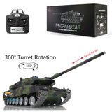 2.4Ghz Henglong 1/16 Scale TK7.0 Leopard2A6 RC RTR BB IR Tank 3889 Barrel Recoil Metal Tracks W/ Linkages Smoke Sound 360 Turret
