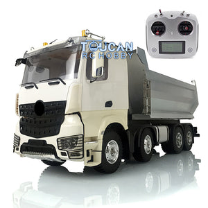 Toucanrc 8x4 1/14 Hydraulic RC Dumper Trcuk Motor LESU Cylinder Light Sound Radio System Vehicles