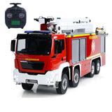 1/14 Remote Control  Fire Truck Metal Chassis Snozzle High-reach Extendable Turret 8x4 RC Vehicle