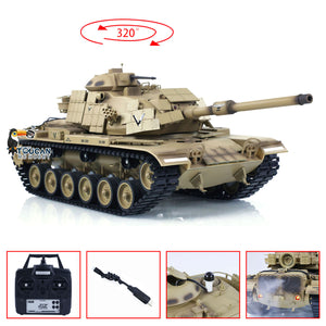 Tongde Model 1/16 RC Battle Tank M60A1 ERA USA Painted and Assembled Remote Control Tanks Model Sound Light Smoke Unit