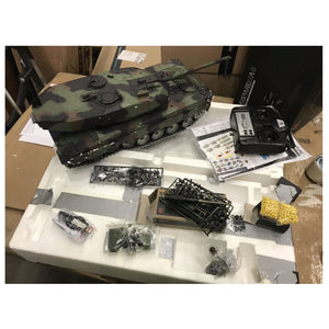 GER Stock Henglong 1/16 TK7.0 Transmitter Ready to Run Leopard2A6 RC Tank 3889 Barrel Recoil Metal Tracks W/ Rubbers