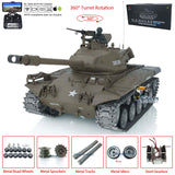 2.4Ghz Henglong 1/16 Scale TK7.0 Customized Version Walker Bulldog FPV RTR RC Model Tank 3839 Metal Road Wheels Smoke Sound BB IR