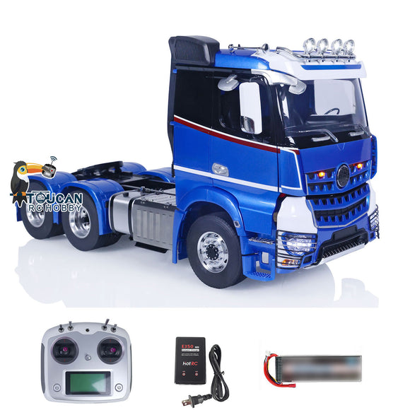 TOUCAN Painted Assembled 1/14 RC Tractor Truck 6x6 Metal Chassis RTR Car Model Sounds Lights for Tamiya 1851 3363