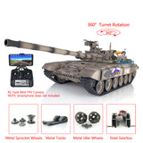 Upgraded Henglong 1/16 TK7.0 Russian T90 Ready To Run Remote Controlled Tank 3938 W/ 360Turret FPV Metal Tracks Sprockets